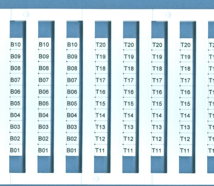 Custom Print Weidmuller Multicard Terminal Block Marking Tags