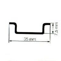 0330800000 WEIDMULLER TS 35X7.5 2M ALUMINUM SOLID #2